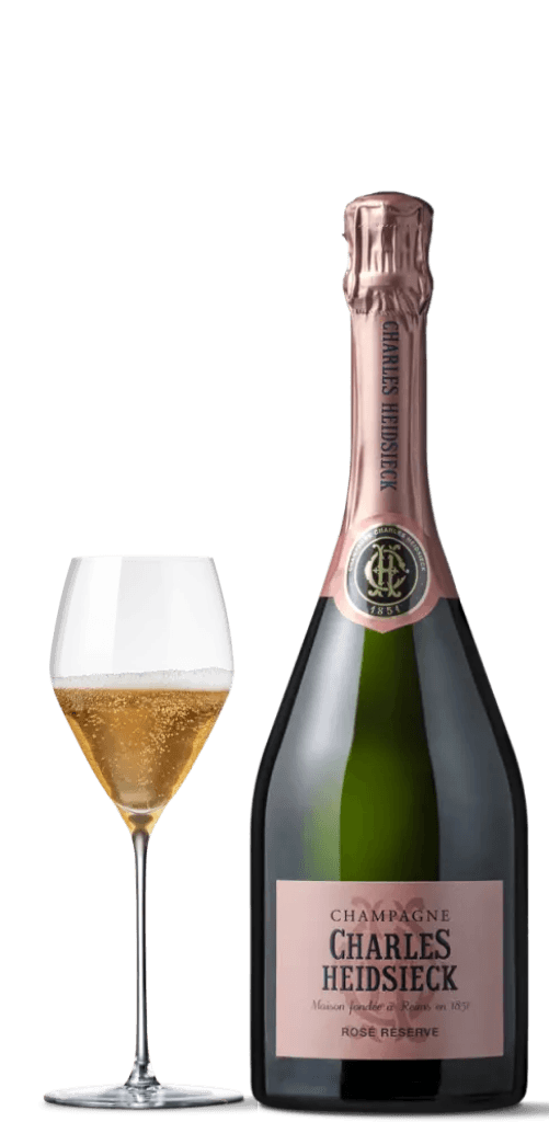 Bild på flaska och glas från charles heidsieck