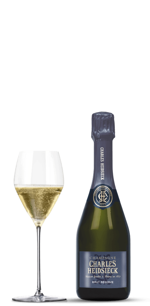 Bild på flaska och glas från charles heidsieck