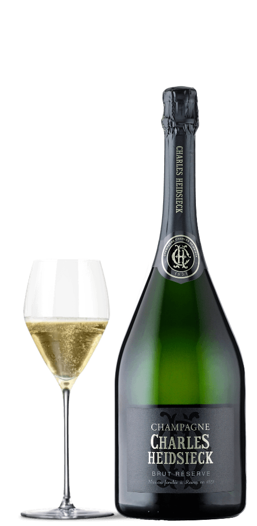 Bild på flaska och glas från charles heidsieck