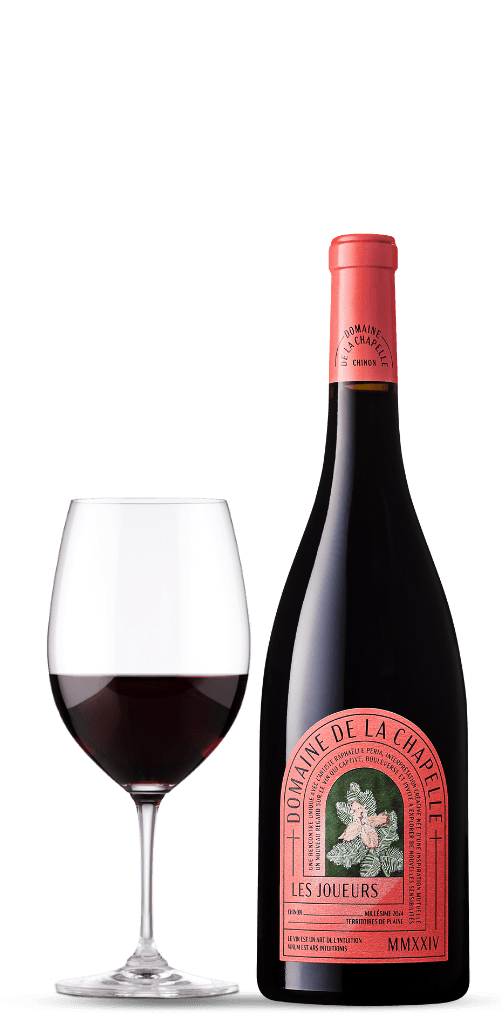 Chinon Rouges Les Joueurs rödvinsflaska från Loiredalen i Frankrike.