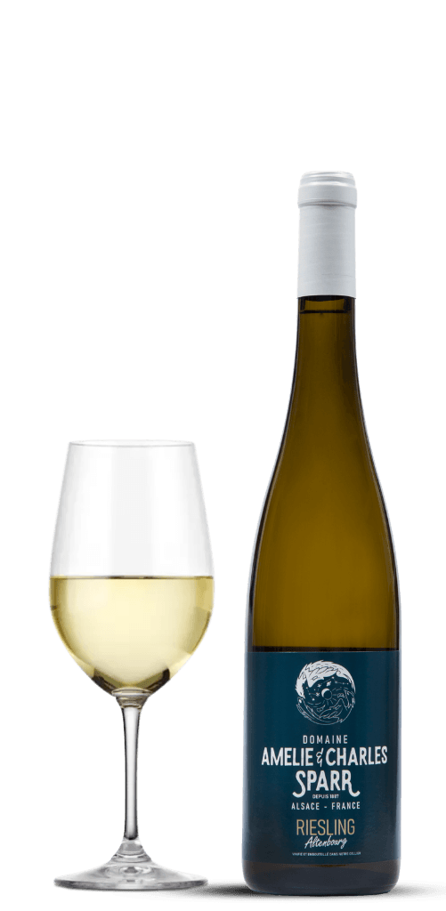 Charles Sparr Riesling Altenbourg vitvinsflaska från Alsace.